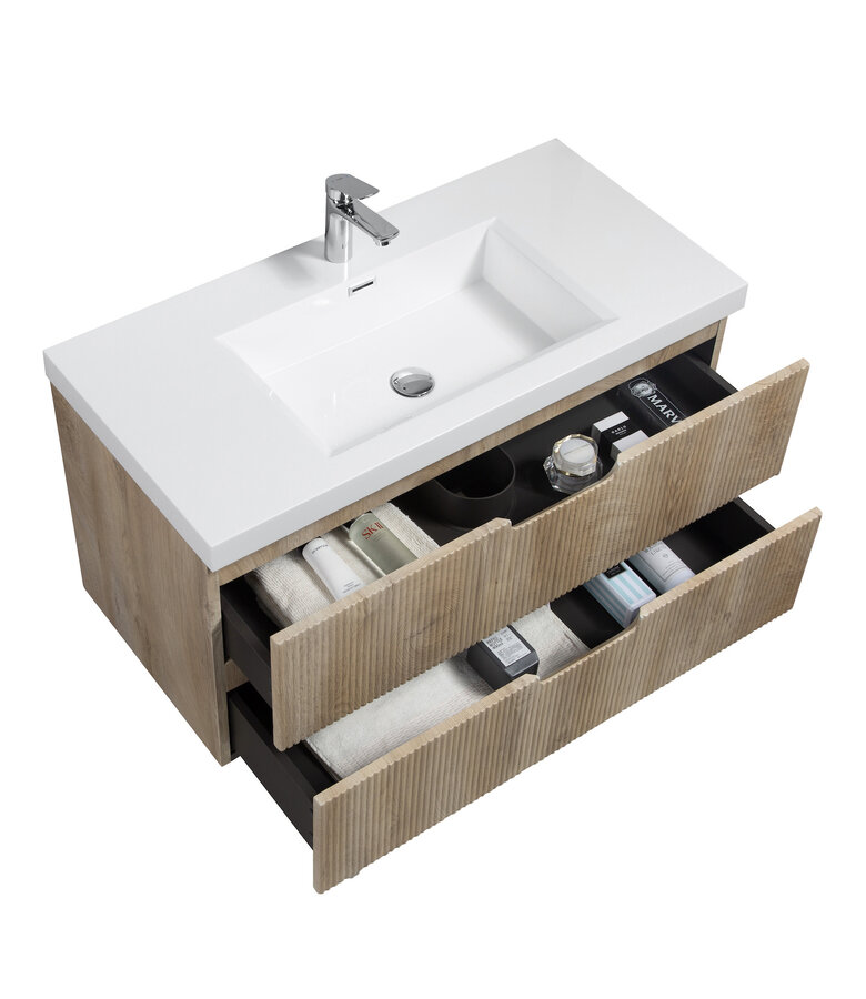 Badkamermeubel Thermis 100cm - licht eiken