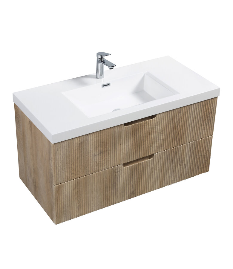 Badkamermeubel Thermis 100cm - licht eiken