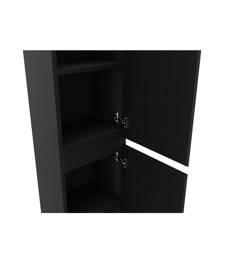 Badkamerkast Angela 40 x 35 x 170 cm - zwart houtnerf