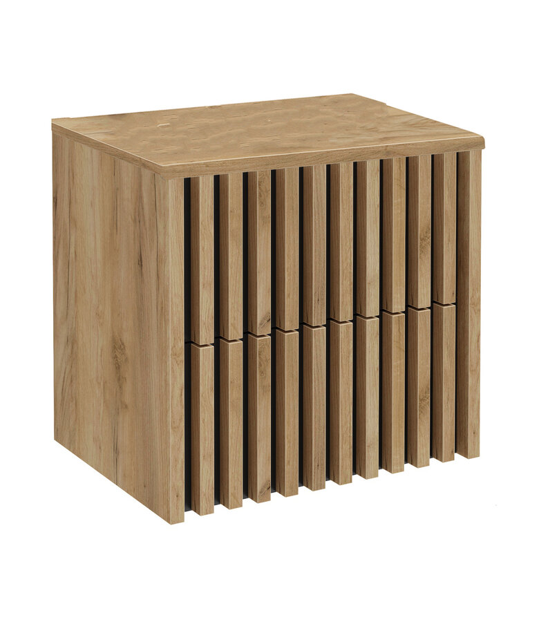 Wastafelkast Luzon 60 x 46 x 59 cm - eiken - met bovenblad