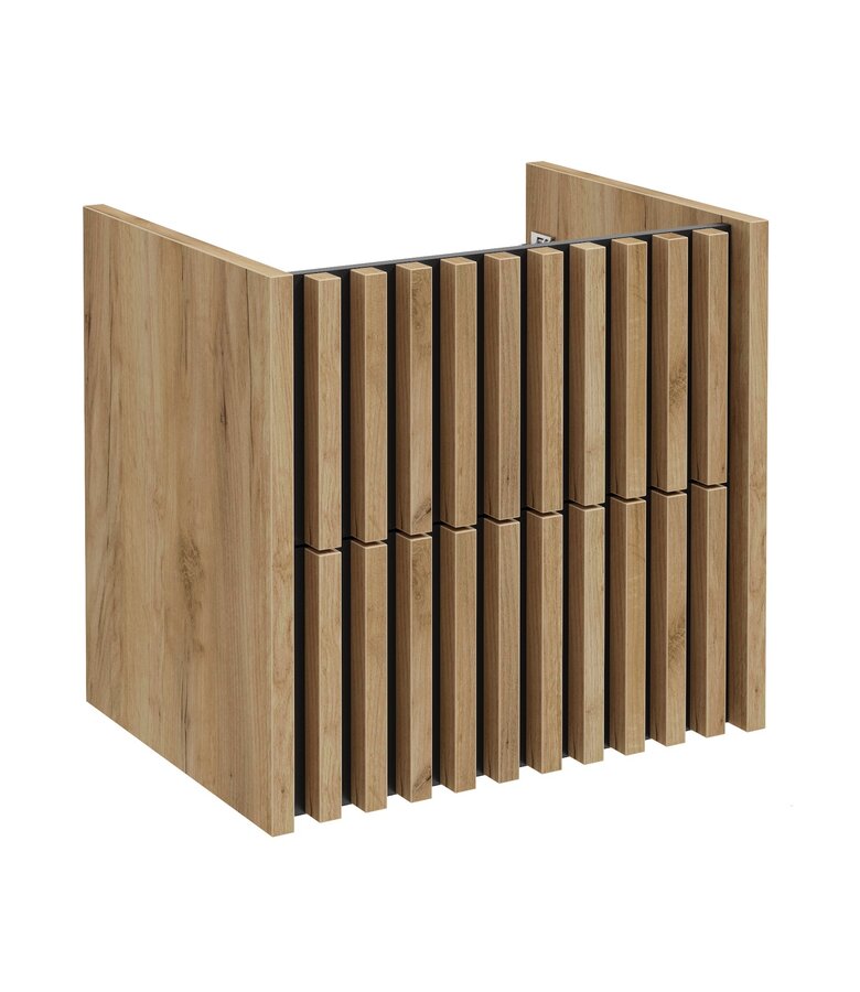 Wastafelkast Luzon 60 x 46 x 59 cm - eiken - met bovenblad