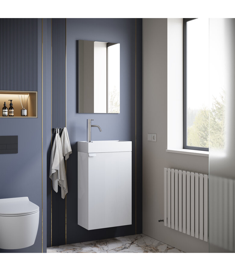 Toiletmeubel Apollo 40cm - hoogglans wit