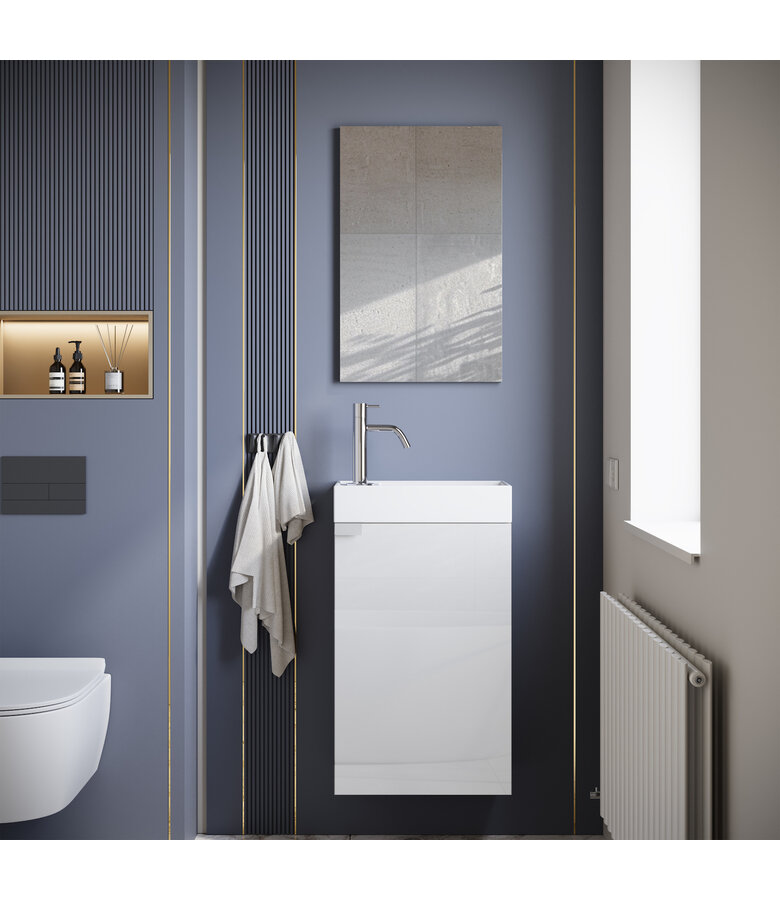 Toiletmeubel Apollo 40cm - hoogglans wit