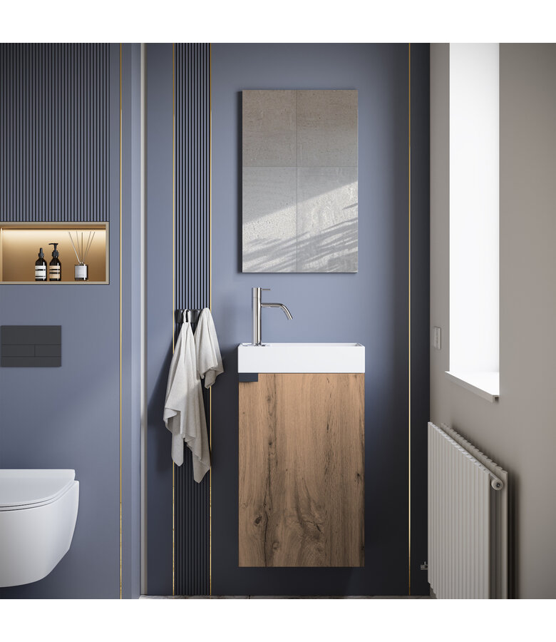 Toiletmeubel Apollo 40cm - bruin eiken