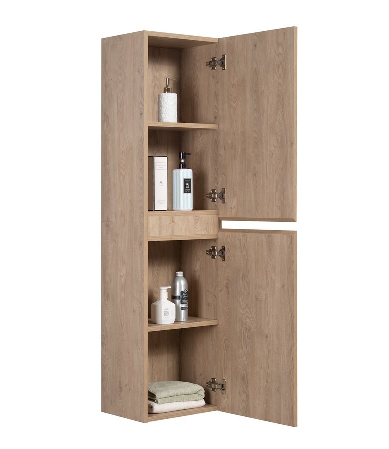 Badkamerkast Angela 40 x 35 x 170 cm - kastanje eiken