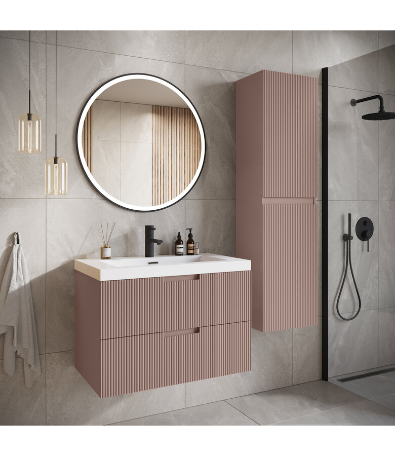 Badkamermeubel Thermis 100cm - mat roze