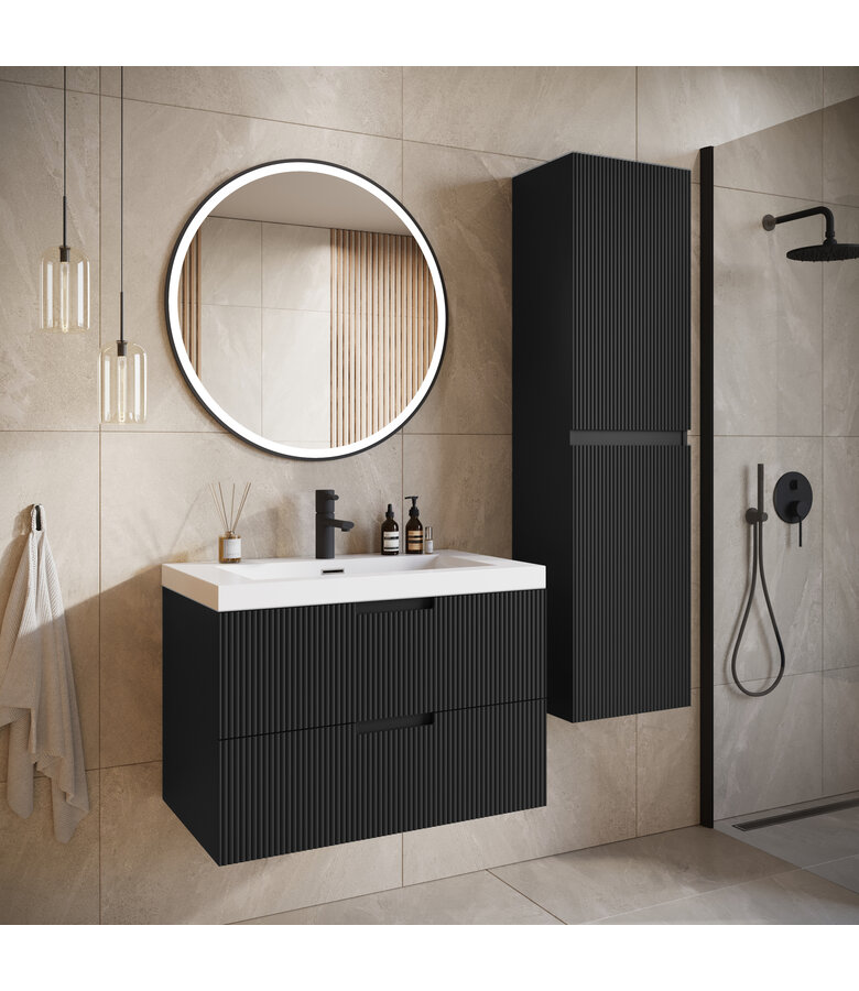 Badkamermeubel Thermis 60cm - mat zwart