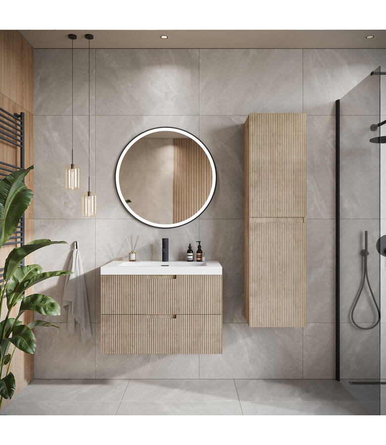 Badkamermeubel Thermis 80cm - licht eiken