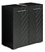 Wastafelkast Jupiter 60 x 30 x 60 cm - mat zwart - visgraat