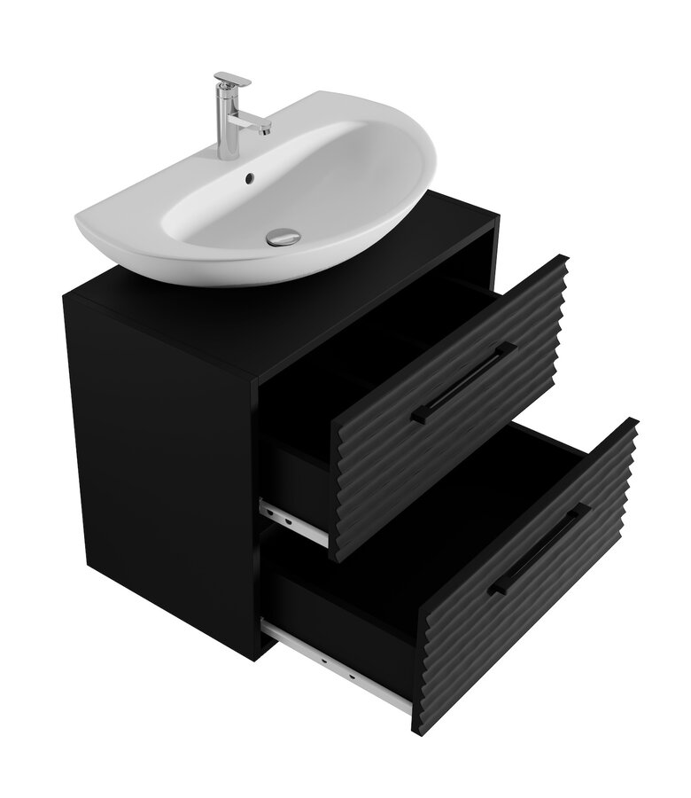 Wastafelkast Etna 60 x 35 x 50 cm - mat zwart
