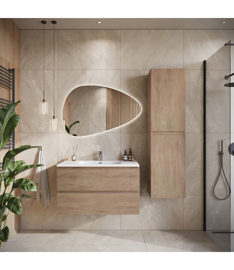 Badkamermeubel Angela 100cm - kastanje eiken