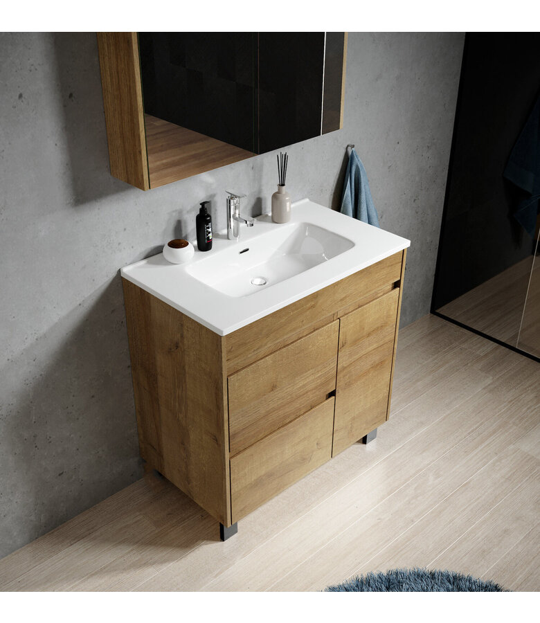 Badkamermeubel Salzburg 80cm - eiken