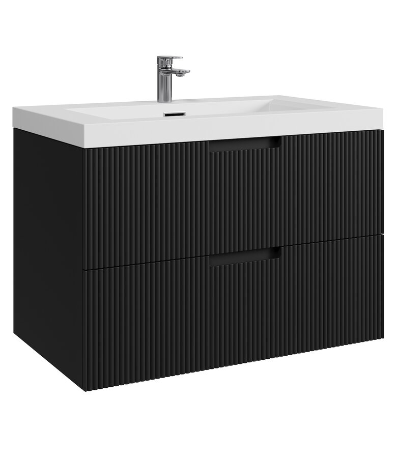 Badkamermeubel Thermis 80cm - mat zwart