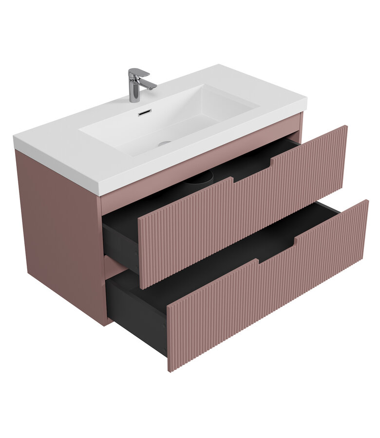 Badkamermeubel Thermis 100cm - mat roze