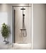 Douchewand Rizani 100 x 200 cm - rookglas - zwart - inloopdouche 8mm