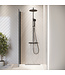 Douchewand Rizani 40 x 200 cm - rookglas - zwart - inloopdouche 8mm