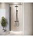 Douchewand Rizani 50 x 200 cm - rookglas - zwart - inloopdouche 8mm