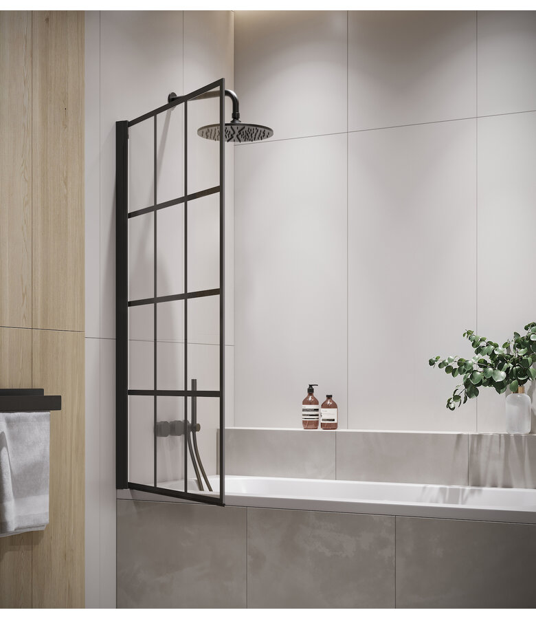 Badwand Riad 80 x 140 cm - zwart - nano coating