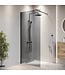 Douchewand Rizani 60 x 200 cm - rookglas - zwart - inloopdouche 8mm