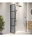 Douchewand Essos 40 x 200 cm - zwart - rookglas met nano coating