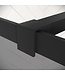 Douchewand Essos 50 x 200 cm - zwart - rookglas met  nano coating