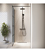 Douchewand Essos 100 x 200 cm - zwart - rookglas - inloopdouche 8mm