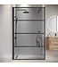 Douchewand Essos 120 x 200 cm - zwart - rookglas - inloopdouche 8mm
