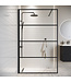Douchewand Essos 100 x 200 cm - zwart - inloopdouche 8mm