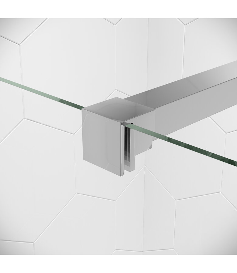 Douchewand Florida 70 x 200 cm - chroom - inloopdouche 8mm