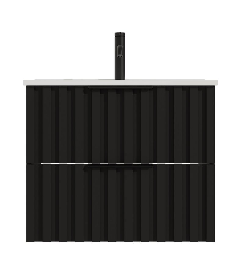 Badkamermeubel Fraser 60cm - zwart - 2 lades