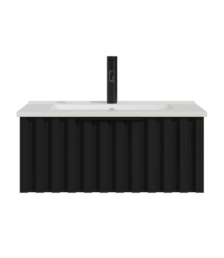 Badkamermeubel Fraser 60cm - zwart - 1 lade