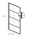 Douchewand Essos 30 x 200 cm - zwart - rookglas met nano coating