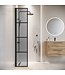 Douchewand Essos 30 x 200 cm - zwart - rookglas met nano coating