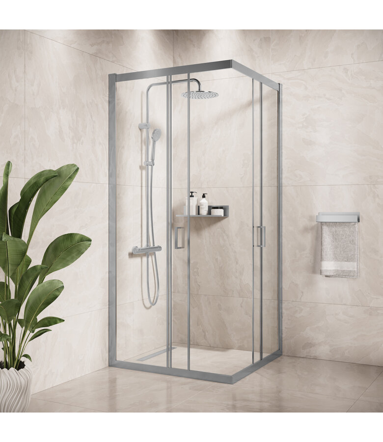 Douchecabine Dakota 90 x 90 x 190 cm - chroom - nano coating