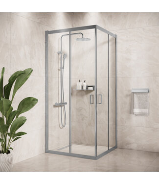Douchecabine Dakota 80 x 80 x 190 cm - chroom - nano coating