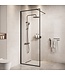 Douchewand Georgia 90 x 200 cm - zwart - inloopdouche 8mm