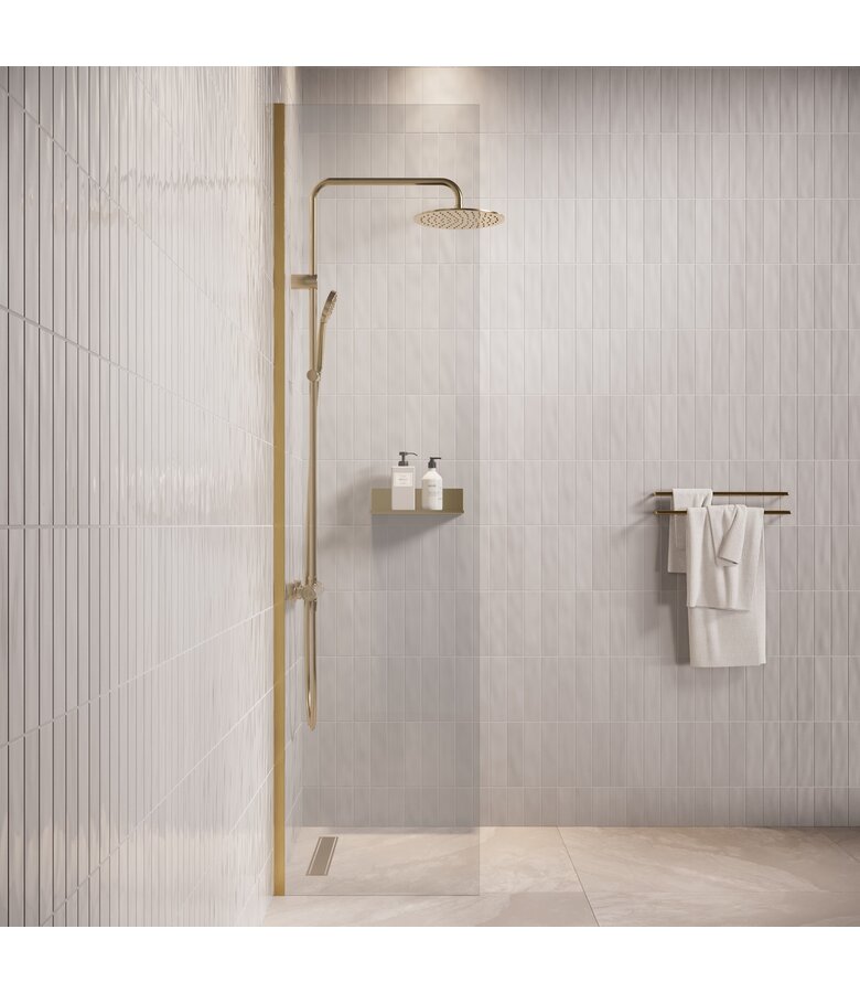 Douchewand Florida 40 x 200 cm - goud - inloopdouche 8mm