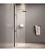 Douchewand Florida 40 x 200 cm - zwart - melkglas - inloopdouche 8mm