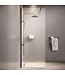 Douchewand Florida 60 x 200 cm - zwart - melkglas - inloopdouche 8mm