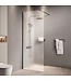 Douchewand Florida 80 x 200 cm - zwart - melkglas