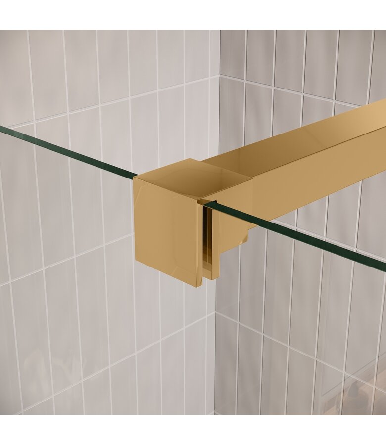 Douchewand Florida 100 x 200 cm - goud - inloopdouche 8mm