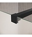 Douchewand Florida 80 x 200 cm - zwart - melkglas