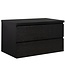 Bovenblad Angela 100 x 48 x 3,5 cm - zwart houtnerf