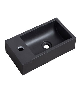 Wastafel Angela 40 x 22 cm - zwart Wastafel Angela 40 x 22 cm - zwart