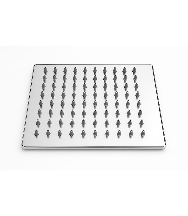 Douchekop vierkant 20 x 20 cm - chroom