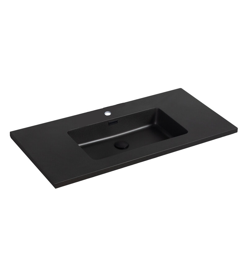 Wastafel Angela 100cm - zwart