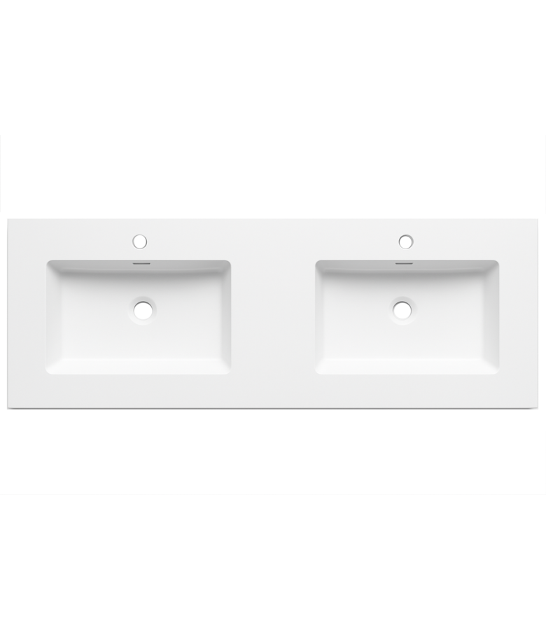 Wastafel Angela 160cm - wit