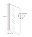 Douchewand Florida 30 x 200 cm - chroom - half melkglas