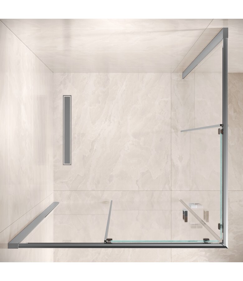 Douchecabine Dakota 90 x 90 x 190 cm - chroom - nano coating