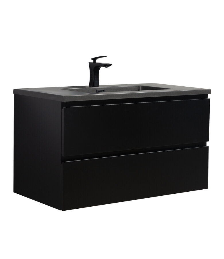 Wastafel Angela 90cm - zwart